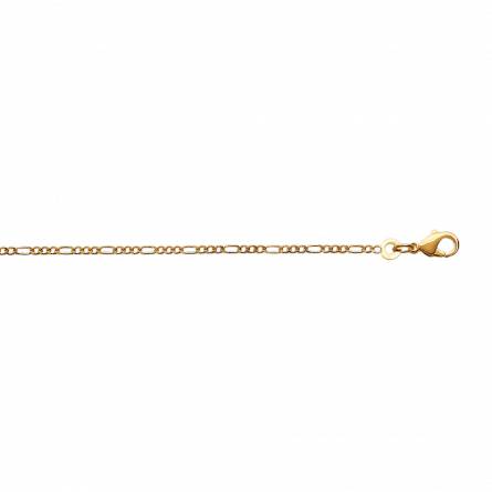 Woman gold plated 1-3 1.5mm figaro bracelet
