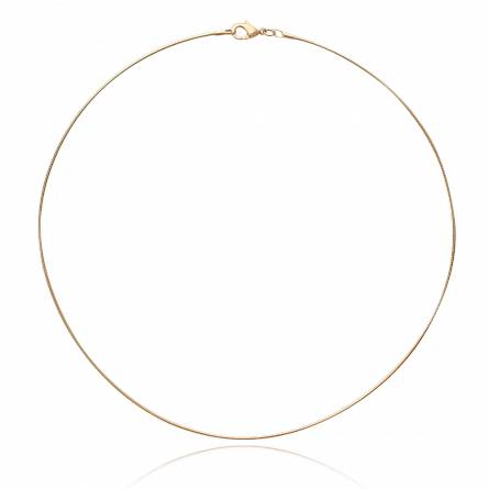 Woman gold plated 1 mm necklace
