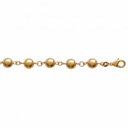 Woman gold plated 2 beaded bracelet