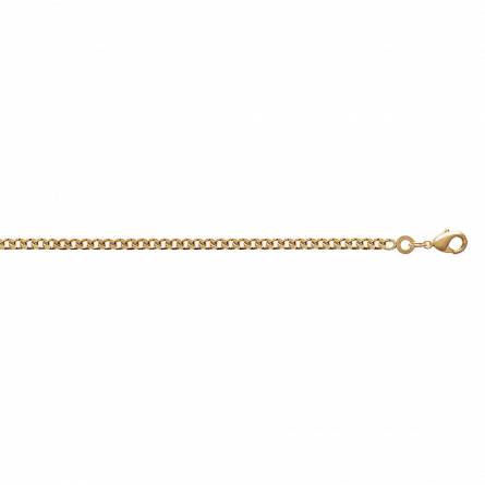 Woman gold plated 2mm curb bracelet