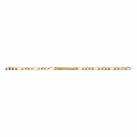 Woman gold plated 4 mm figaro bracelet