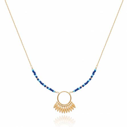 Woman gold plated Abélia circular necklace