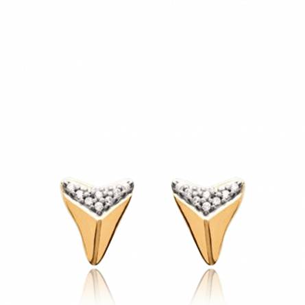 Woman gold plated Abel triangles earring