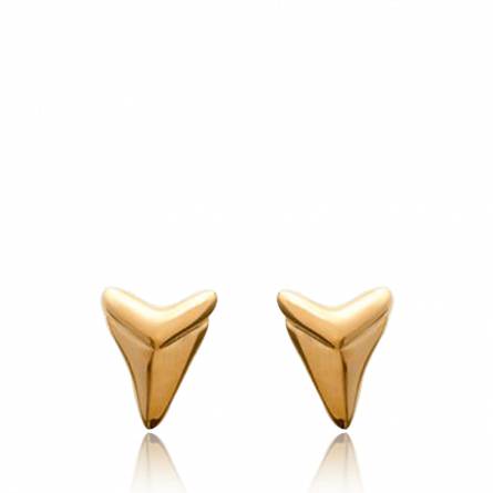 Woman gold plated Abondance triangles earring