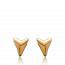 Woman gold plated Abondance triangles earring mini