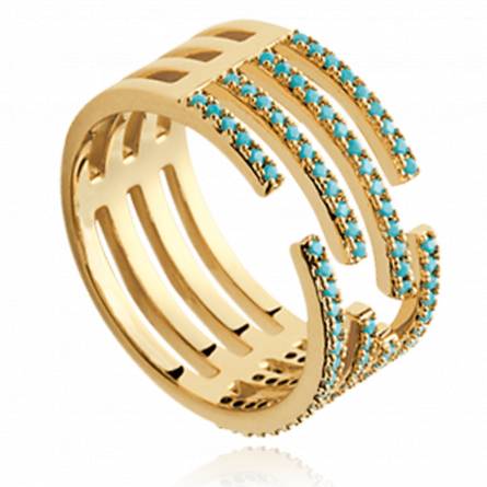 Woman gold plated Albina turquoise ring