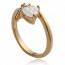 Woman gold plated Amour Inconnu hearts ring mini
