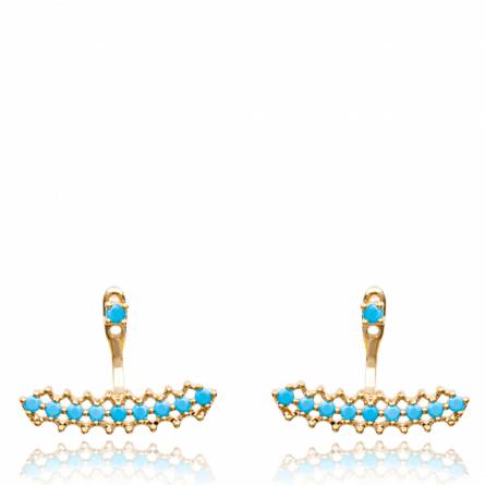 Woman gold plated Aquila yellow earring
