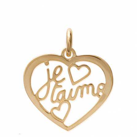 Woman gold plated Aran hearts pendant