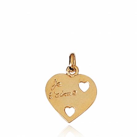 Woman gold plated Aranka hearts pendant