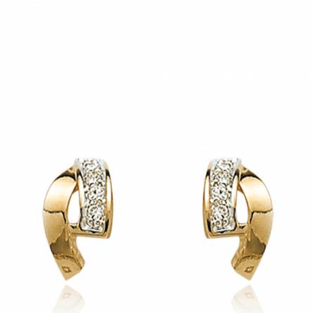 Woman gold plated Ariane earring