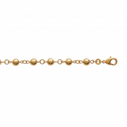 Woman gold plated Aurea beaded bracelet