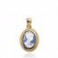 Woman gold plated Caméo retro marine pendant mini