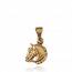 Woman gold plated Cheval de course pendant mini