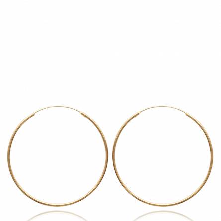 Woman gold plated circular earring