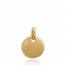 Woman gold plated circular pendant mini