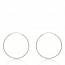 Woman gold plated Classique 8 cm circular earring mini