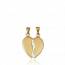 Woman gold plated Coeur à Partager hearts pendant mini