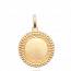 Woman gold plated Cyrilla circular pendant mini