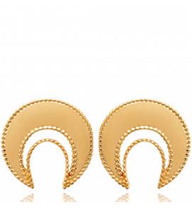 Woman gold plated Dalia earring