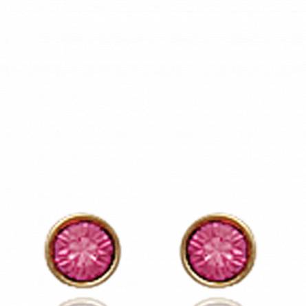 Woman gold plated Dania roses circular earring