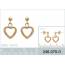 Woman gold plated Envolés hearts earring 2