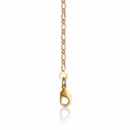 Woman gold plated figaro chains
