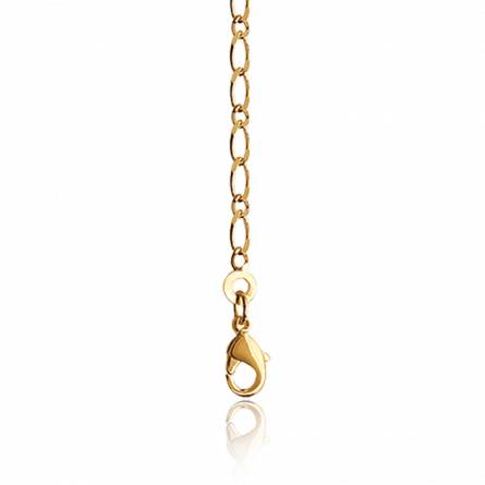 Woman gold plated figaro chains