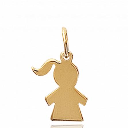 Woman gold plated Forme fille pendant