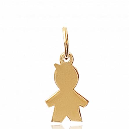 Woman gold plated Forme garcon pendant
