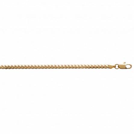 Woman gold plated heavy curb bracelet