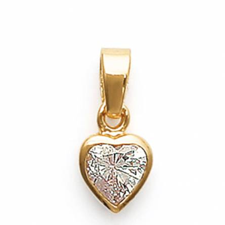 Woman gold plated Immergé hearts pendant