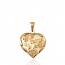 Woman gold plated Je t'aime fleuri hearts pendant mini