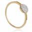 Woman gold plated Joséphine  ring mini