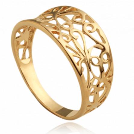 Woman gold plated Lemnos lace ring