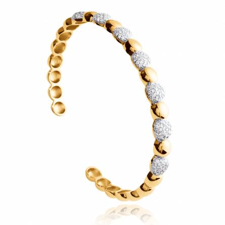 Woman gold plated Lotus bracelet