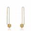 Woman gold plated Mabelle yellow earring mini