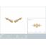 Woman gold plated Macaire yellow earring 2