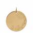 Woman gold plated Médaillon d'amour circular pendant mini