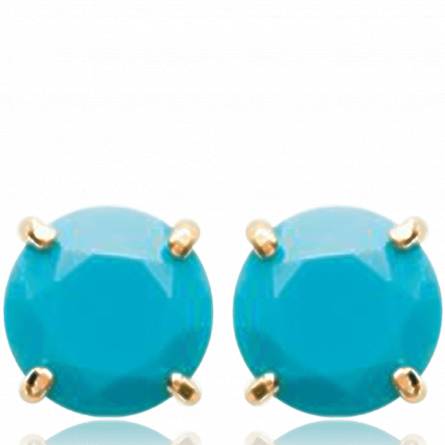 Woman gold plated Madelyne turquoise earring
