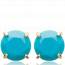 Woman gold plated Madelyne turquoise earring mini