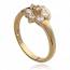 Woman gold plated Marguerite Enlacée ring mini