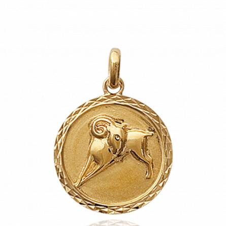 Woman gold plated medaillon pendant