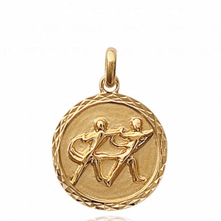 Woman gold plated medaillon pendant