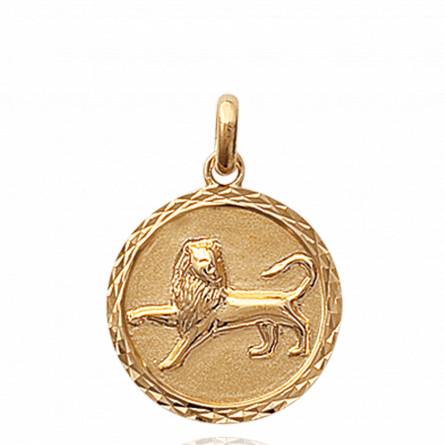 Woman gold plated medaillon pendant