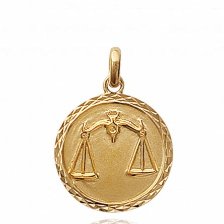 Woman gold plated medaillon pendant