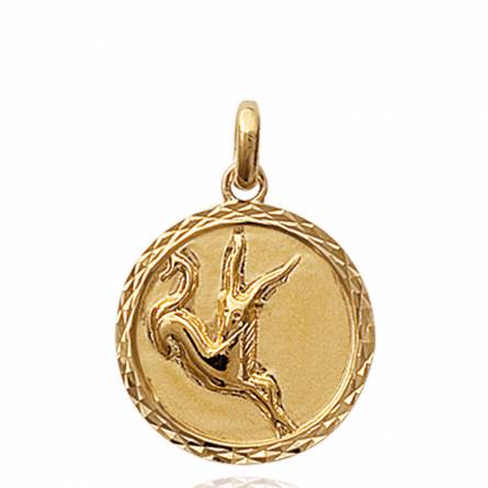 Woman gold plated medaillon pendant