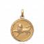 Woman gold plated medaillon pendant mini