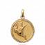 Woman gold plated medaillon pendant mini