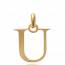 Woman gold plated Moderne letters pendant mini